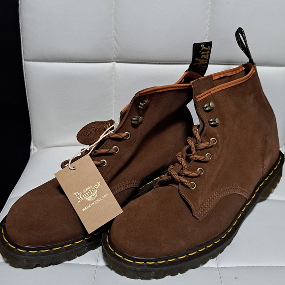 Dr Martens 101 C.F. Stead Tan Suede Boots W/Ben SDr. Martens Brown Leather Boots - Picture 2 of 10